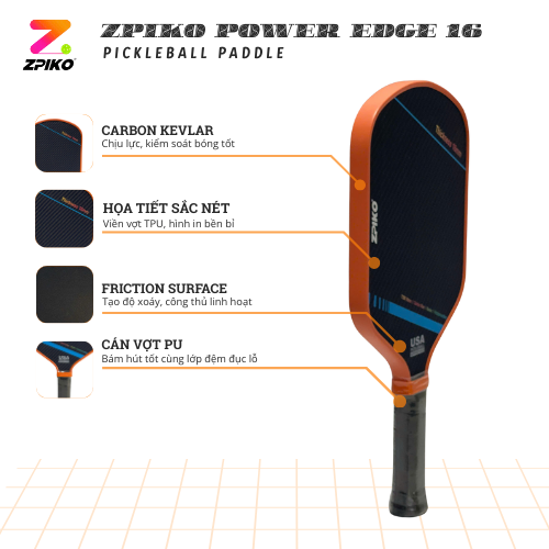 Vợt Pickleball Zpiko Power Edge 16