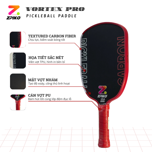 Vợt Pickleball Zpiko Vortex Pro